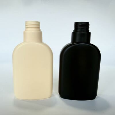 28mm 200ml HDPE 33g Matte Black/Beige Empty Plastic Bottle for Shampoo Lotion Cosmetic Packaging