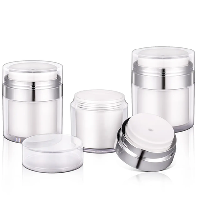 Top-Rated Airless Bottle Silver Acrylic Pump Containers 30ml 50ml 100ml for Face Cream Body Lotion and Skincare