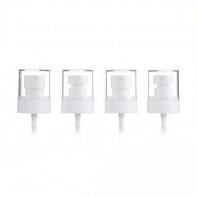 Plastic Fine Mist Spray Pump With Transparent Over Cap Threaded Cosmetic Atomizer