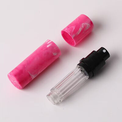 5ml Marble Pattern Plastic Bottom Fill Perfume Atomizer Portable Pocket Refillable Travel Fragrance Mist Spray