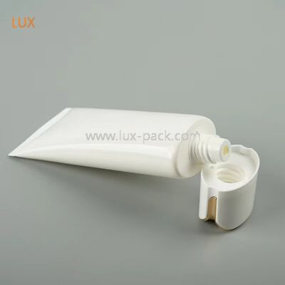 40mm Diameter PE Cosmetic Squeeze Tube Luxury Electroplated Trim Flip Cap Empty Skincare Lotion