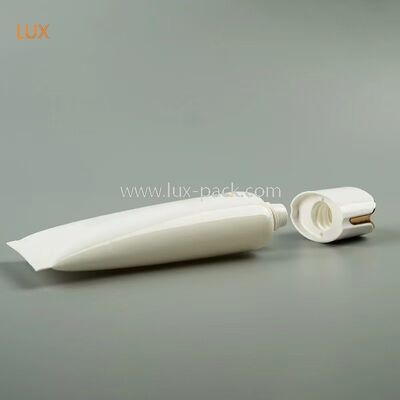 40mm Diameter PE Cosmetic Squeeze Tube Luxury Electroplated Trim Flip Cap Empty Skincare Lotion