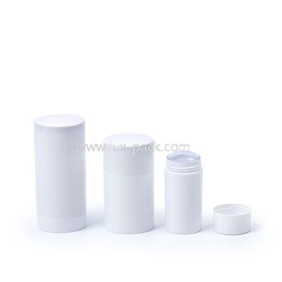 Refillable Non-Spill BPA Free PP Plastic Twist Up Deodorant Stick Container for Body Balm and Sunscreen