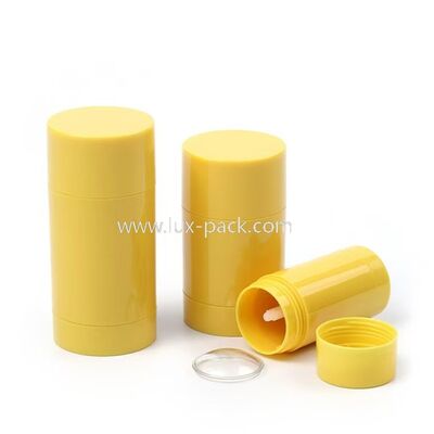 Refillable Non-Spill BPA Free PP Plastic Twist Up Deodorant Stick Container for Body Balm and Sunscreen