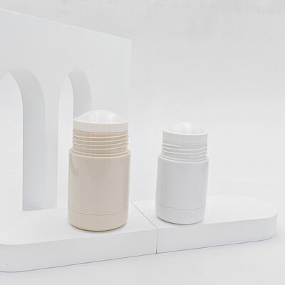 30gr 50gr Cylinder Refillable Deodorant Stick Container PP Plastic Replaceable Inner Cartridge Twist up Empty Solid Balm