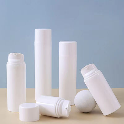 Leakproof Durable Airless Dispenser Bottle PP Snap on Press Cosmetic Vessel Facial Cream Serum Skincare Packaging