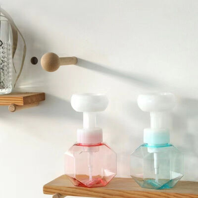 Plastic Flower Shape Foam Pump Petal Nozzle Foaming Dispenser Pump Head For Hand Soap Cosmetic Bottle Replacement