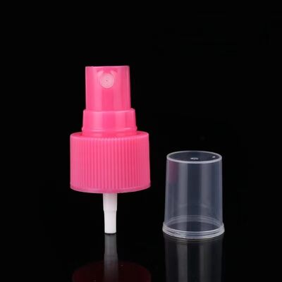 24/410 Ribbed Screw on Fine Mist Spray Pump Plastic Atomizer Nozzle With Clear Over Cap for Cosmetic Bottle