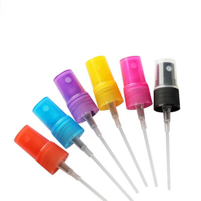 24/410 Ribbed Screw on Fine Mist Spray Pump Plastic Atomizer Nozzle With Clear Over Cap for Cosmetic Bottle