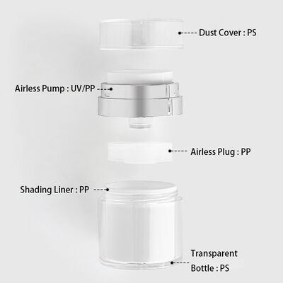 30ml Press Airless Cream Jar Vacuum Pump Cosmetic Container for Face Cream Skincare Packaging