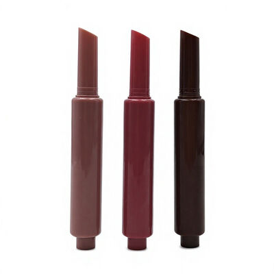 Oblique Tip Push Lipstick Tube 2.4g Glossy Plastic Empty Angled Lip Balm Container Cosmetic Lip Packaging