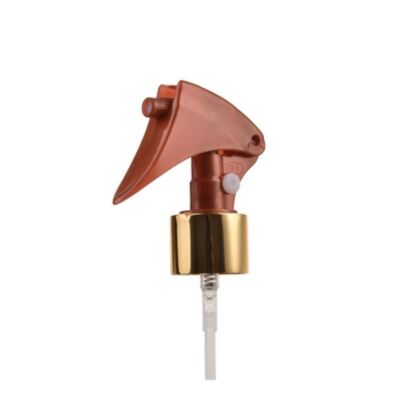 24/410 28/410 Electroplated Aluminum Collar Trigger Sprayer Plastic Trigger Spray Nozzle for Packaging
