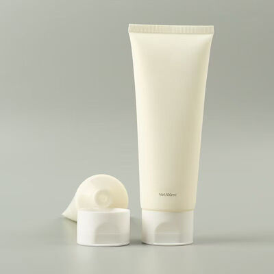 Customized Logo Wheat Straw Plastic Cosmetic Squeeze Tube with Screw Cap for Skincare Packaging