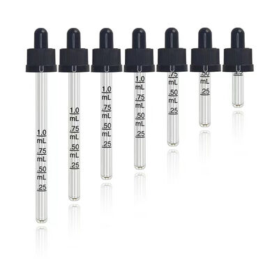 18/415 Glass Dropper Pipette Plastic Dropper Cap for Essential Oil Serum Cosmetic Bottles