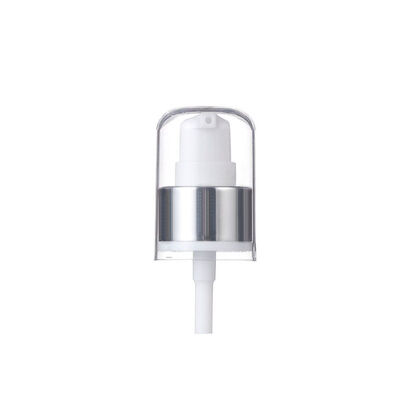 20/410 24/410 Cosmetic Cream Pump Dispenser Silver White AS Cap for Serum Bottles