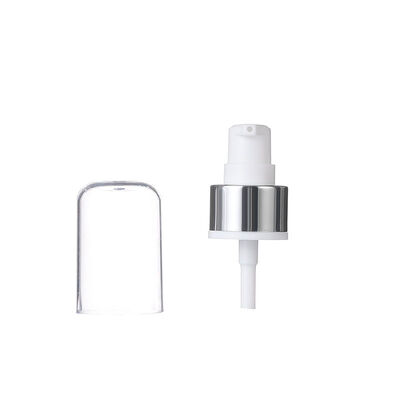 20/410 24/410 Cosmetic Cream Pump Dispenser Silver White AS Cap for Serum Bottles