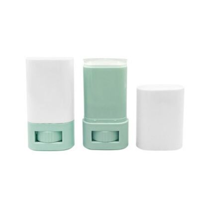 15g PP PS Twist-Up Stick Container Solid Balm Deodorant Cosmetic Packaging Square UV Printing