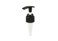 Black Plastic PP Lotion Dispenser Pump Ribbed Surface  24mm 28mm