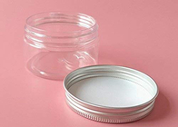 Plastic PET Empty Cosmetic Containers Jars With Silver Aluminum Lid