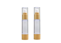 Bamboo Lotion Pump Airless Cosmetic Bottles 100 ML Without Tube