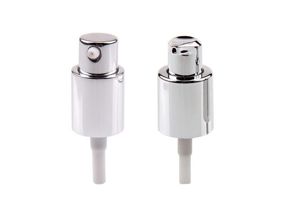 Aluminum Plastic Treatment Pump Two Head  Full Cover Cosmetic Lotion Pump