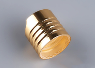 Ribbed Aluminum Cosmetic Bottle Caps Gold  Silver Disk Top Cap