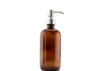 Round Amber Glass Cosmetic Bottles Chemical Resistant Long Life Span