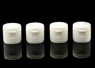 18mm 20mm Plastic Cosmetic Bottle Caps Flip Top White Ribbed Surface Customized