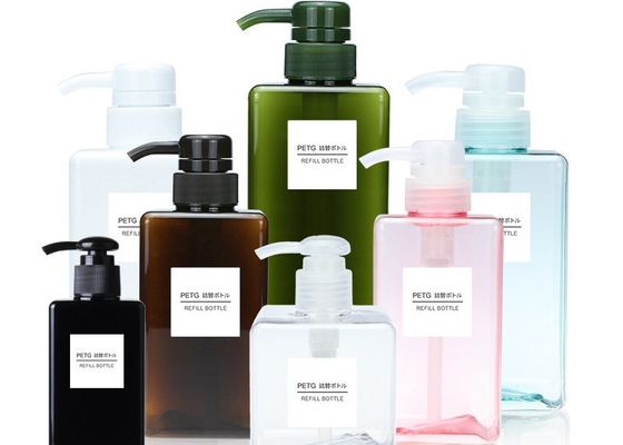 250-500ml PETG Cosmetic Bottle for Lotion, Foundation & Face Cream, Clear/White/Green/Pink/Blue