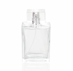 100ml Transparent Square Glass Perfume Bottle Pump Sprayer
