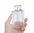 100ml Transparent Square Glass Perfume Bottle Pump Sprayer