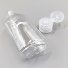 Customized PET Plastic Oval Flat Hand Sanitizer Squeeze Bottle With Flip Top Cap 60ml