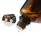 Empty Amber Cosmetic Essential Oil Glass Bottle With Tamper Evident Cap