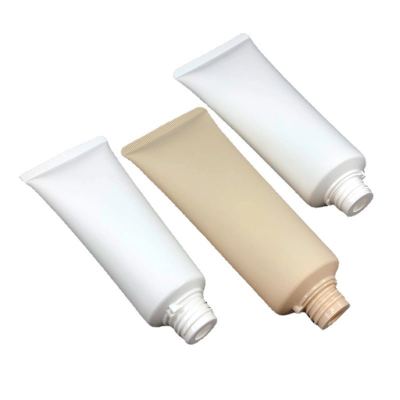 PE Face Wash Shave Foam Cosmetic Packaging Tube Hand / Cc Cream