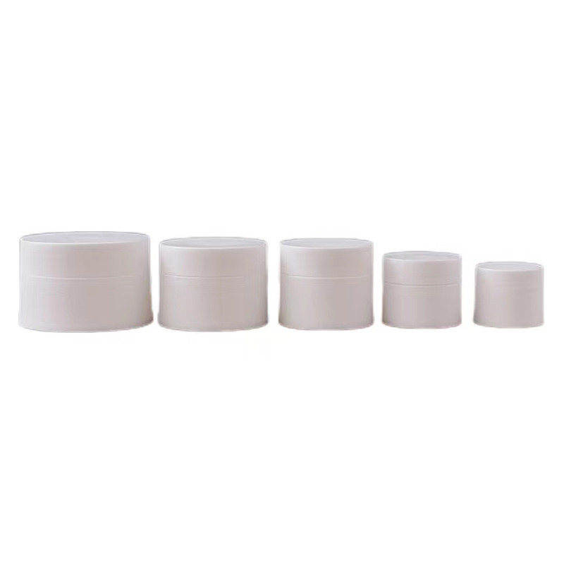 30ml 50ml 100ml Amber Black Pp Plastic Cosmetic Cream Jar With White Black Lid