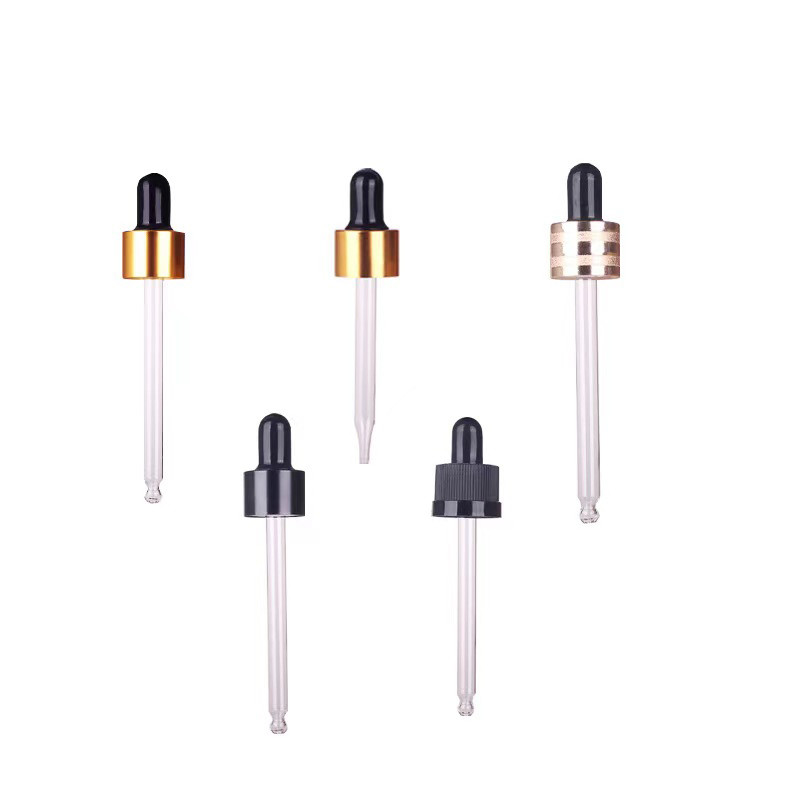 Professional Custom Color 18mm 20mm 24mm Pp Plastic Glass Dropper For Skin Care