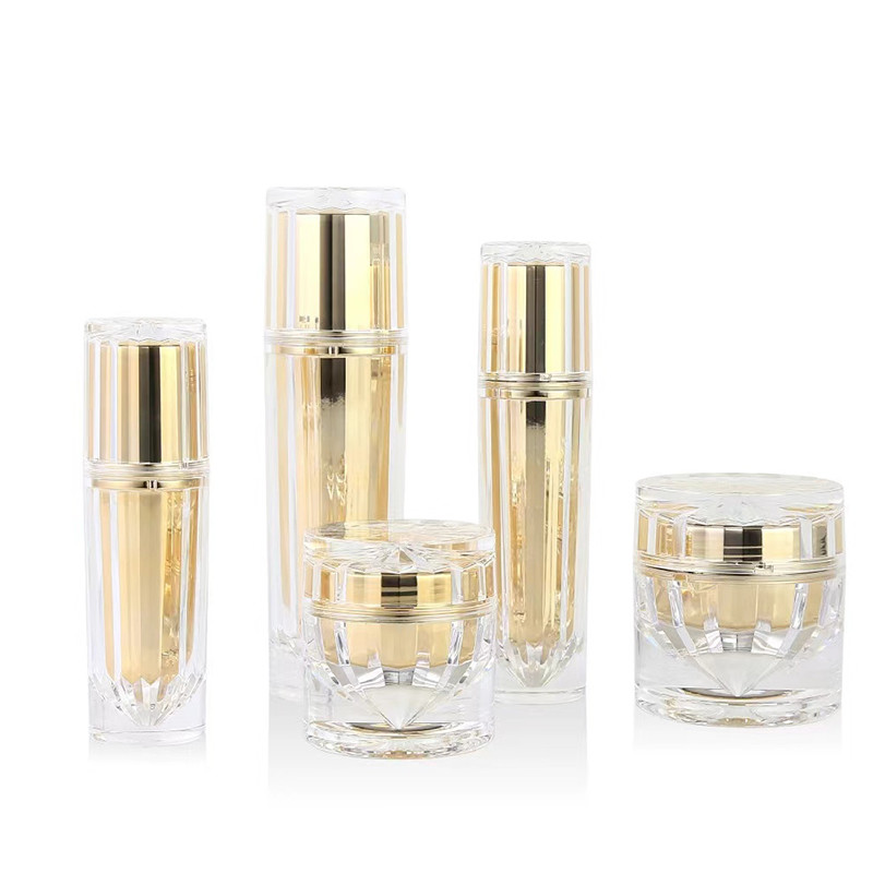 30ml 50ml 100ml Rose Gold Acrylic Cosmetic Packaging Bottles Cream Jar
