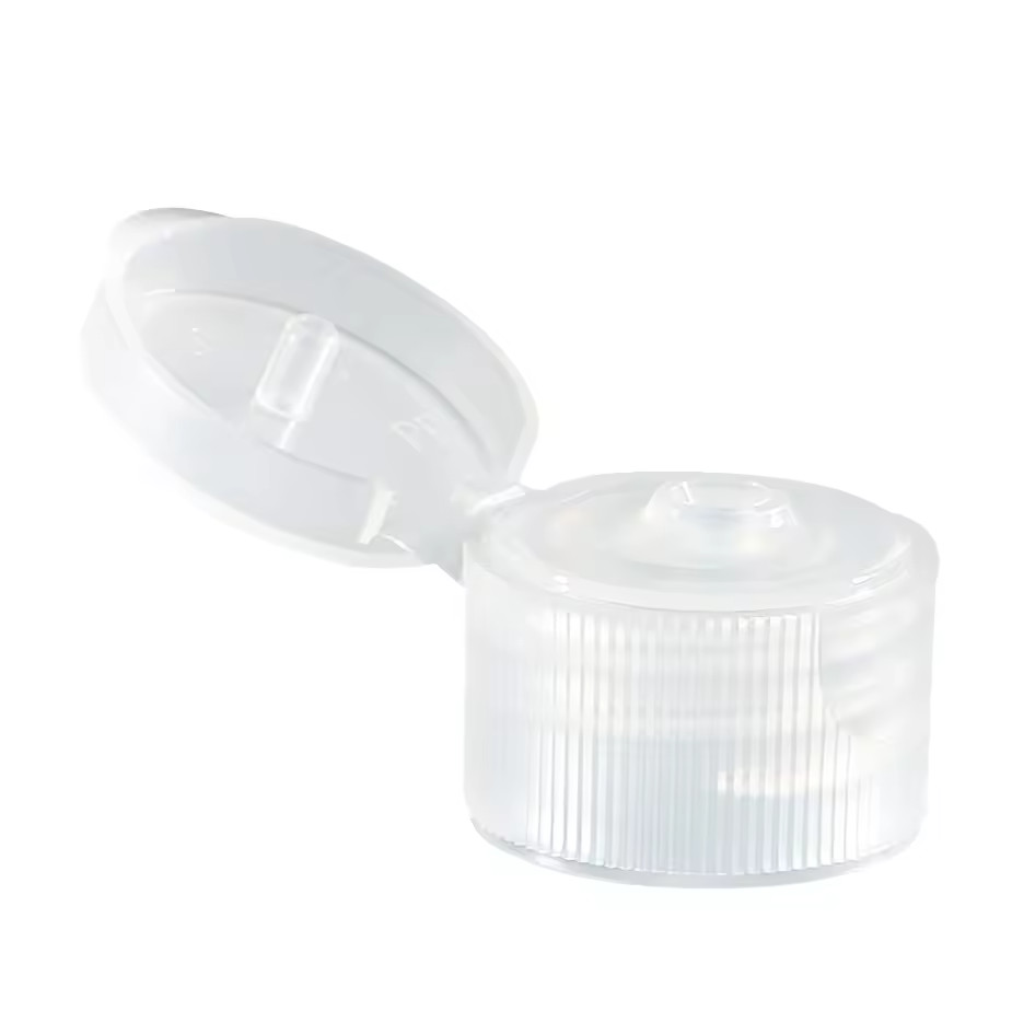 20mm Black Ribbed Flip Top Caps Plastic Screw Top Cap for Liquid Soap