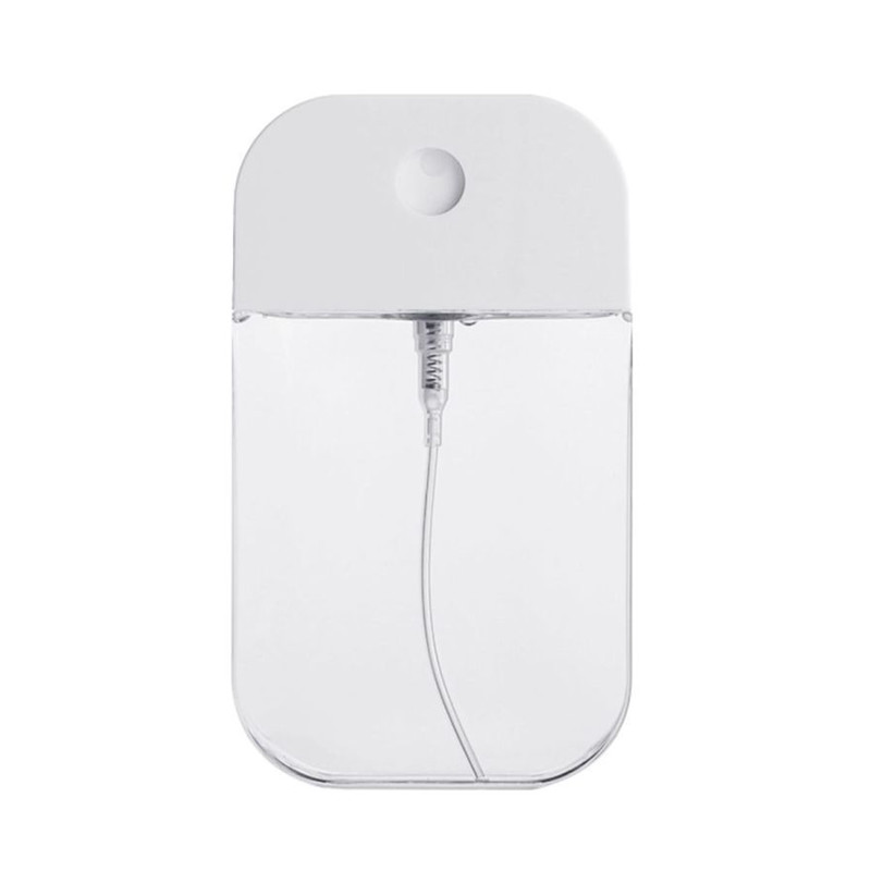 30ml 50ml Portable Refillable  PETG Plastic Cosmetic Spray Perfume Card Shape Bottle Rubber Frame Travel Easy-use