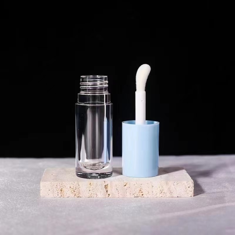 Gloss Empty Tubes Custom Logo Black Container With Brush 5ML Lip Gloss Tube Gradient Lip