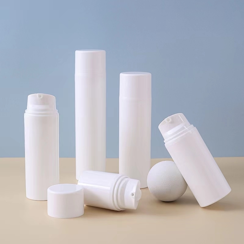 Crimp Dispenser Pump Airless Bottle With Different Capacity 30ml 50ml 80 100ml 120ml 150ml