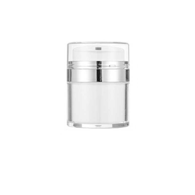 50ml White PP Plastic Matte Cosmetic Airless Pump Bottle With Lotion Pump