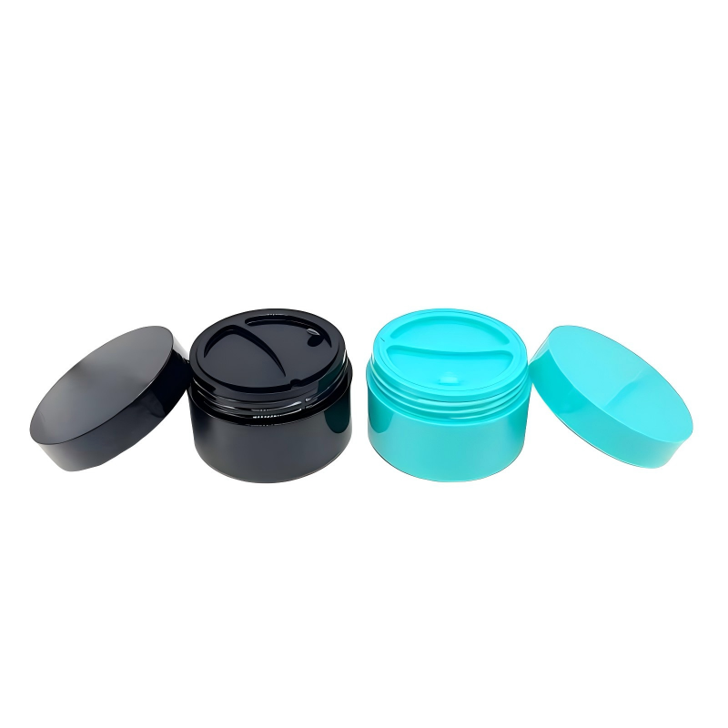 50g Empty Plastic PP Cosmetic Jar  Plastic PP White Cosmetic Jar With Spoon And Sealing Ring/face Cream Jar