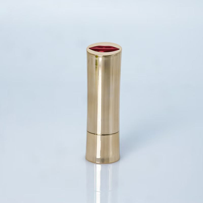 3.5g Lipstick Cosmetic Plastic Packaging Custom logo Empty Gold Slim Lipstick Tubes Lip Balm Bottle