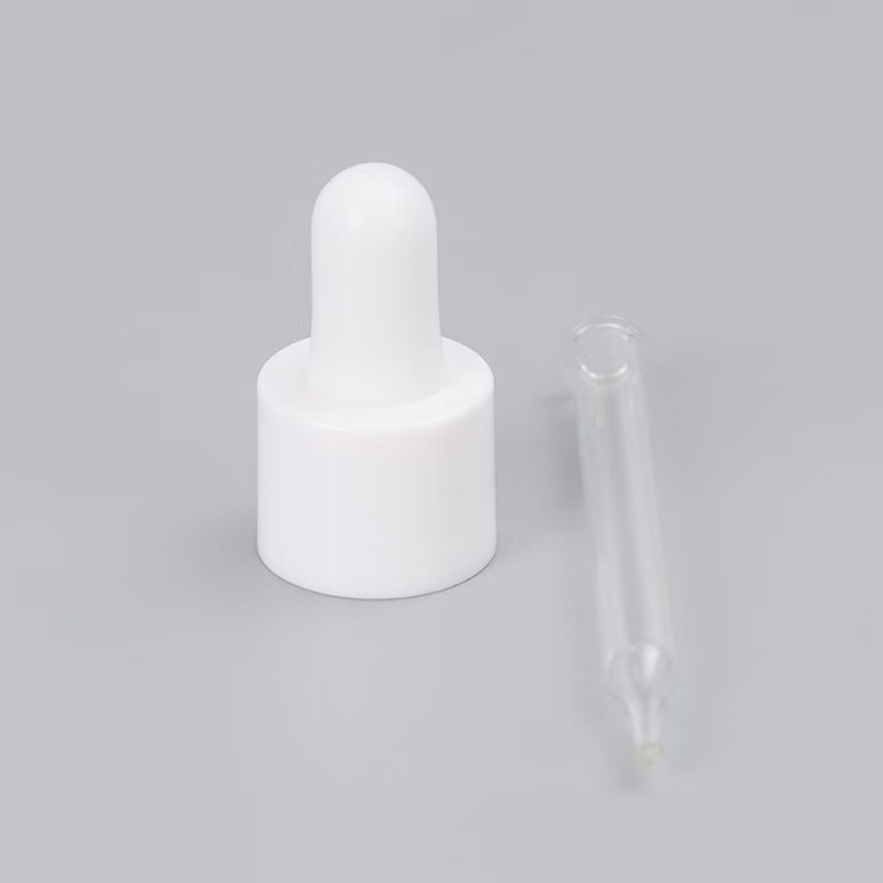 18mm 20mm 24mm 28mm Silicone Bulb Gold Silver Smooth Matt Closure Plastic Dropper for Essential Oil