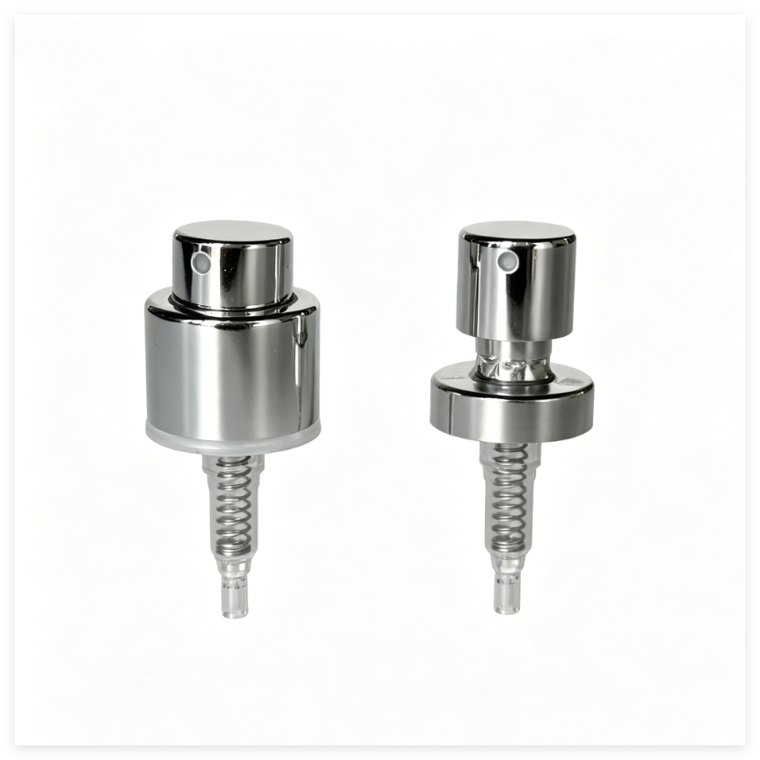 15mm Crimp-on Aluminum Fine Mist Sprayer Pump 0.15cc Output Perfume Spray Nozzle for Cosmetic Bottle
