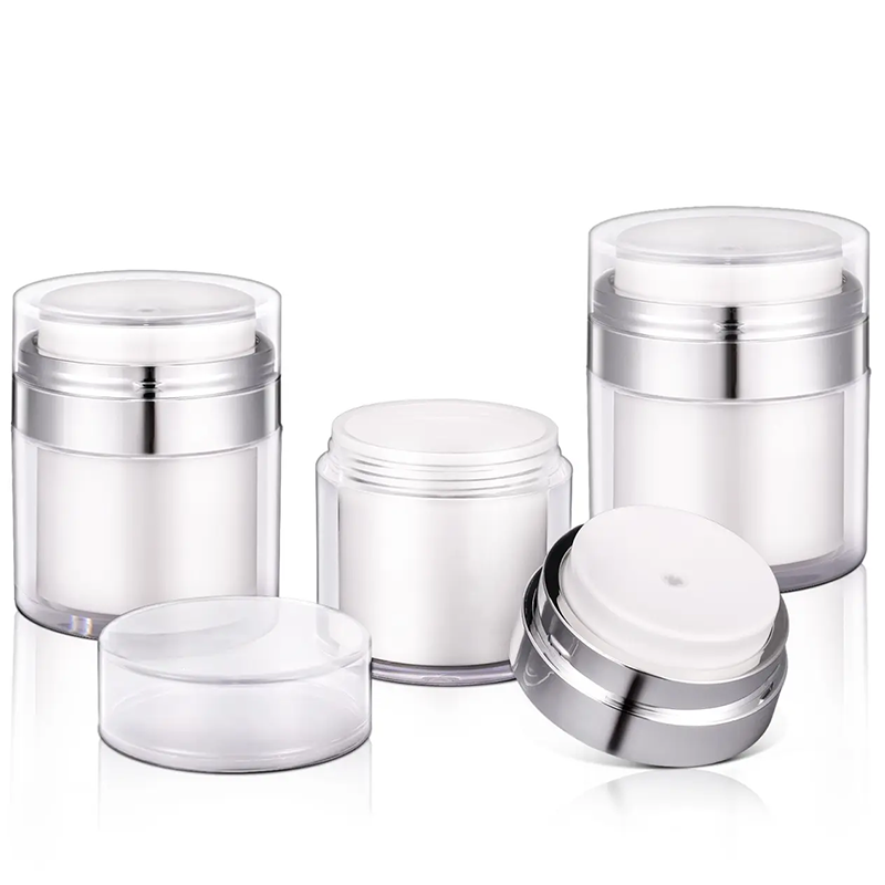 Top-Rated Airless Bottle Silver Acrylic Pump Containers 30ml 50ml 100ml for Face Cream Body Lotion and Skincare