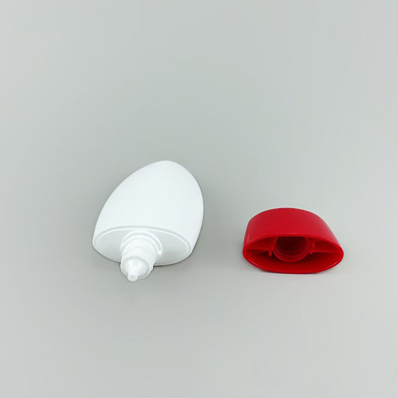 Oval Egg Shaped Empty Sunscreen Roll On Bottle White Matte Plastic Roll-on Deodorant Container Yellow Flip Cap Refillable Cosmetic Bottle for Sun Lotion Body Oil Deodorant Packaging
