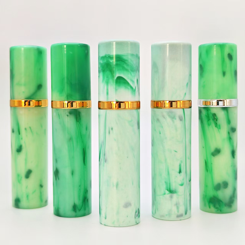 5ml Marble Pattern Plastic Bottom Fill Perfume Atomizer Portable Pocket Refillable Travel Fragrance Mist Spray
