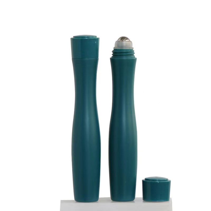 Portable Curved Plastic Stainless Roller Ball Bottle Cosmetic Essential Oil Deodorant Perfume